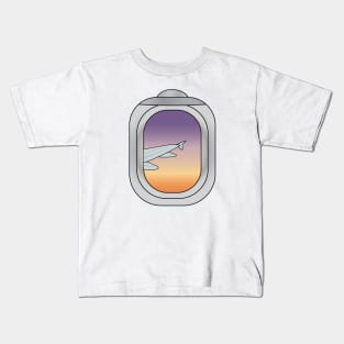 Sunrise / Sunset View from Plane Window Kids T-Shirt